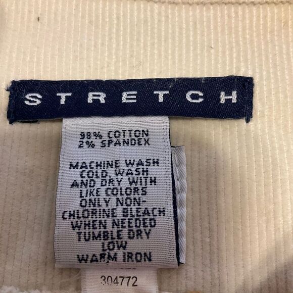 Vintage Y2K GAP Stretch Corduroy Jacket, Cream with Brown Stitching, XS - Picture 8 of 8